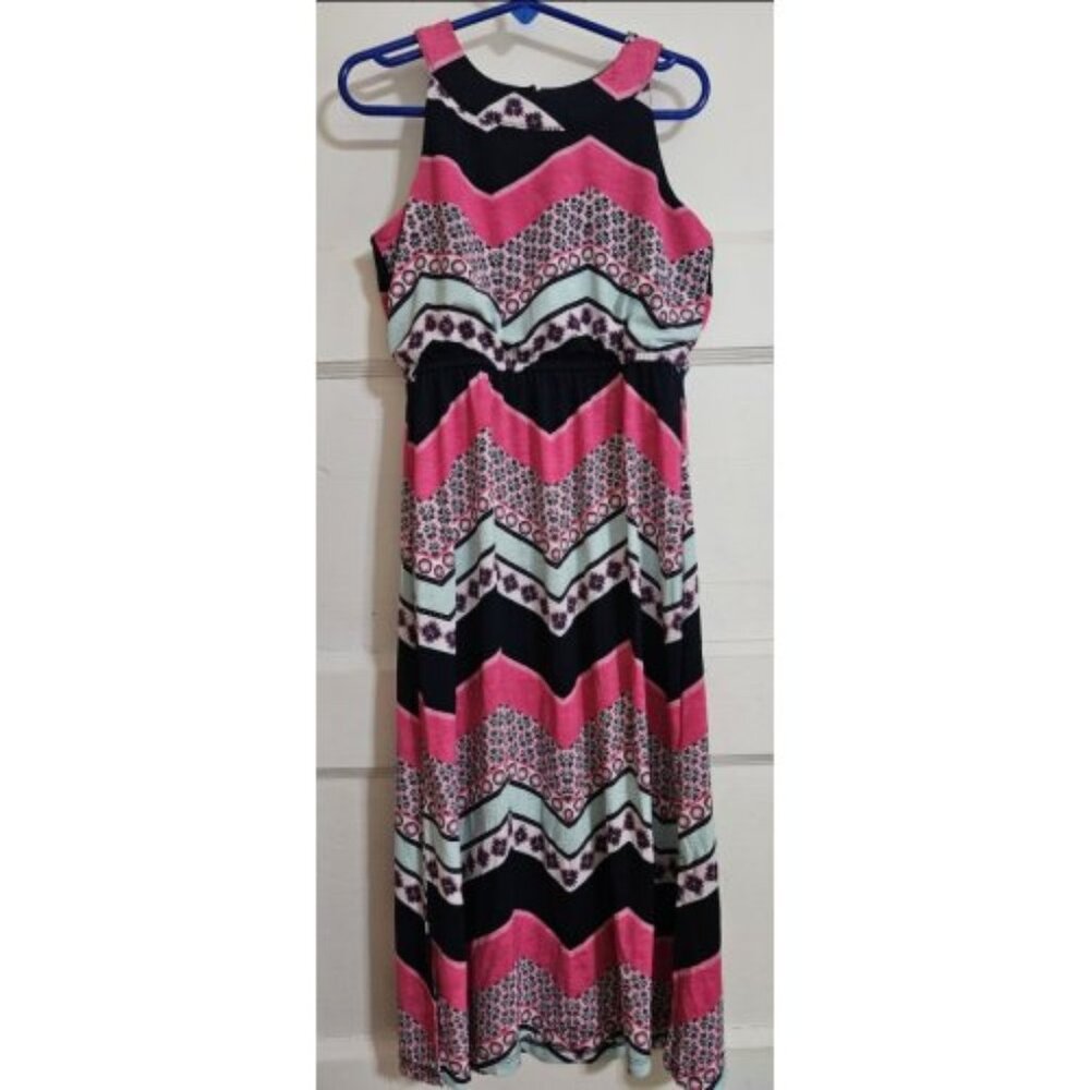 STELLA & SIENNA by TRIXXI Chevron Striped Racer Back Dress Girls Size 6